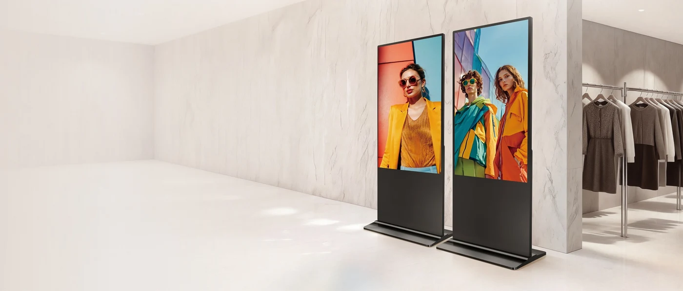 Ενδεικτική εφαρμογή Hikvision · Digital signage σε καταστήματα