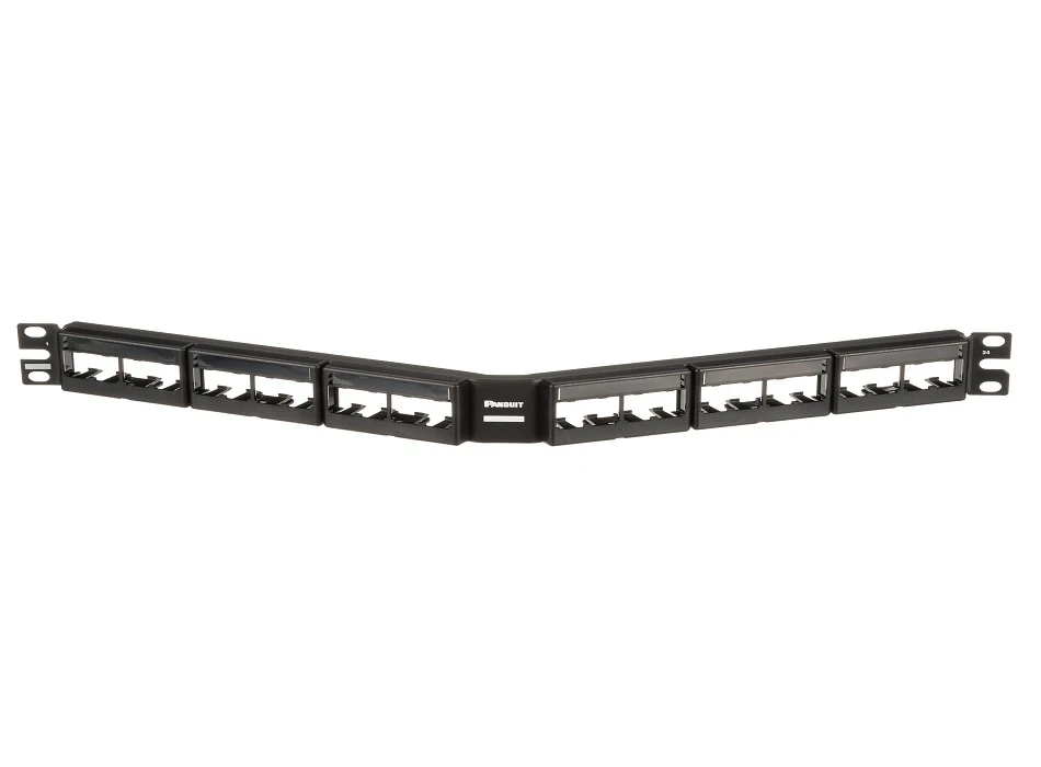 Patch panel Panduit για δομημένη καλωδίωση.