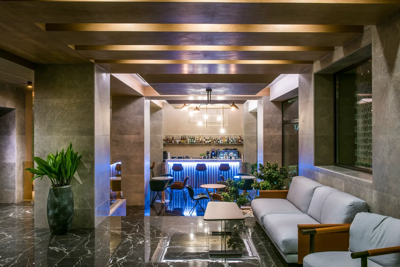 Χώρος υποδοχής του Chania Flair Boutique Hotel.